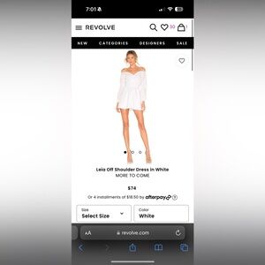 Revolve MORE TO COME Leia off should dress in white